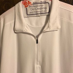 Long sleeve pullover with zipper v neck